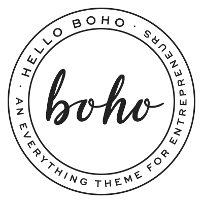 hello boho badge black